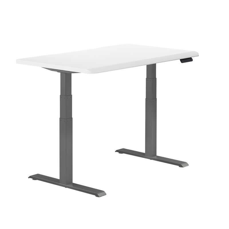 Electric Standing Desk with ComfortEdge in 48x30 White in raised position image number null